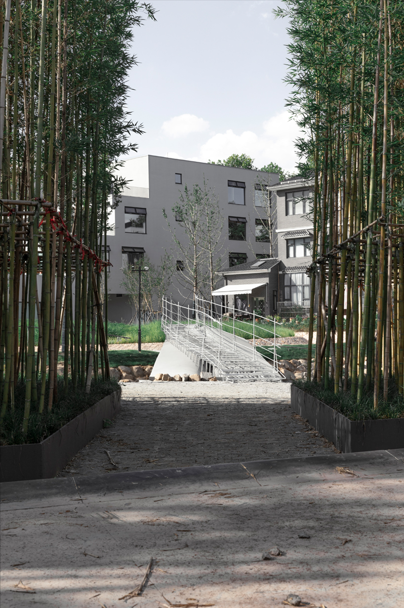 paper folding informs folio bridge's steel span over water path in china