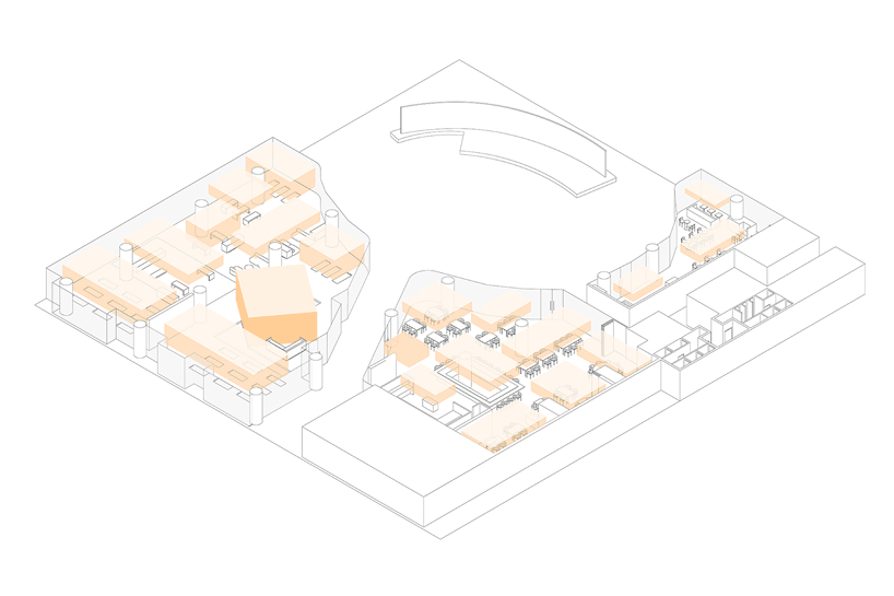 PLAT ASIA uses box-like frames to connect fitness, dining, and play in beijing community hub - 13