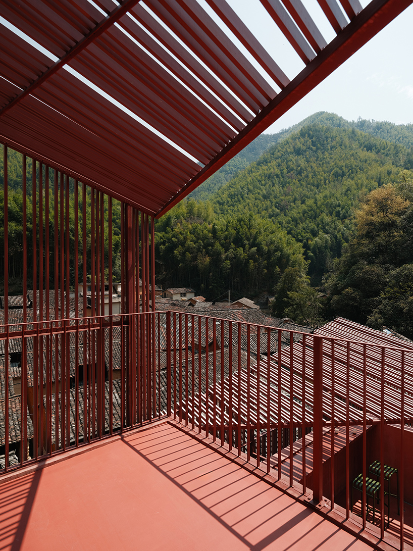 rural art museum's aluminum lattice facade by team_bldg shimmers above chinese village