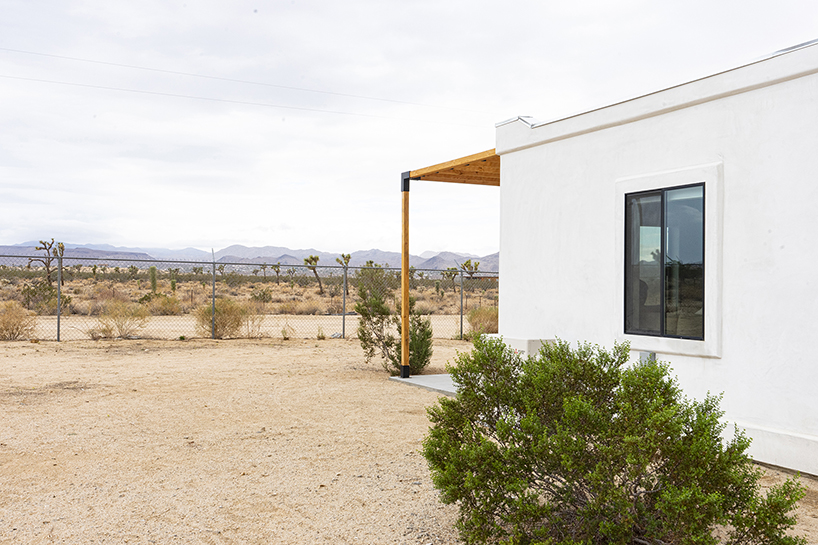 modern vaulted forms define the interior of valley cabin in california