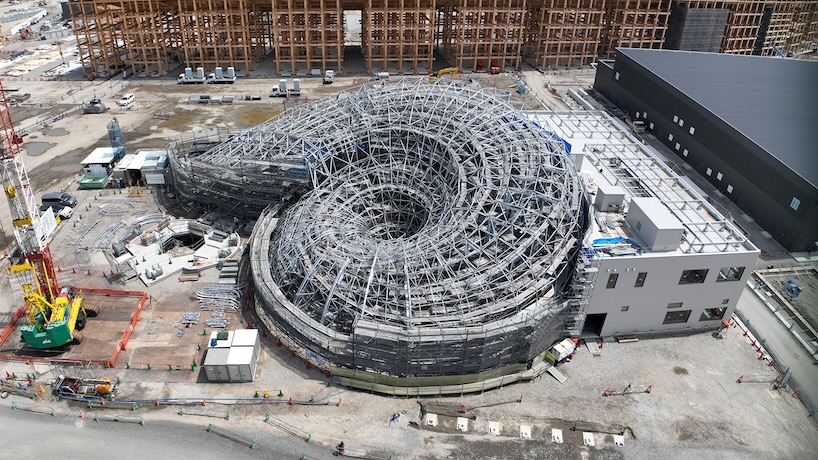 spiral shell-shaped pavilion for expo 2025 osaka bridges architecture and ecology