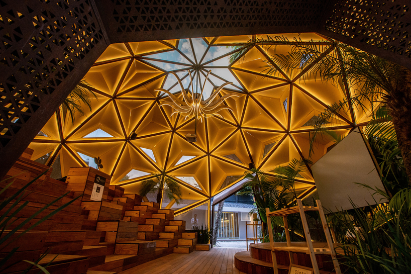 parametric dome-shaped arena in brazil by selvagen is based on the structure of a tree designboom