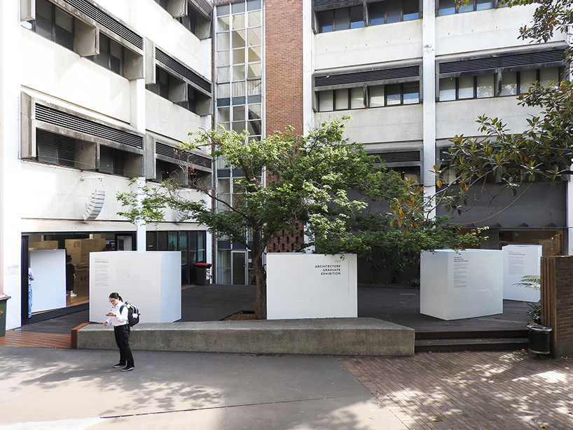 françois blanciak designs outdoor exhibition for architecture graduates in sydney