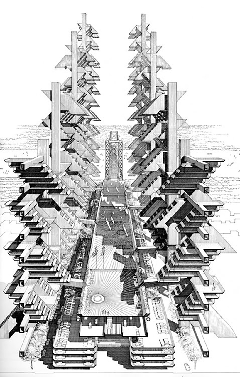 architects realise paul rudolph's LOMEX proposal for a new york city that could have been