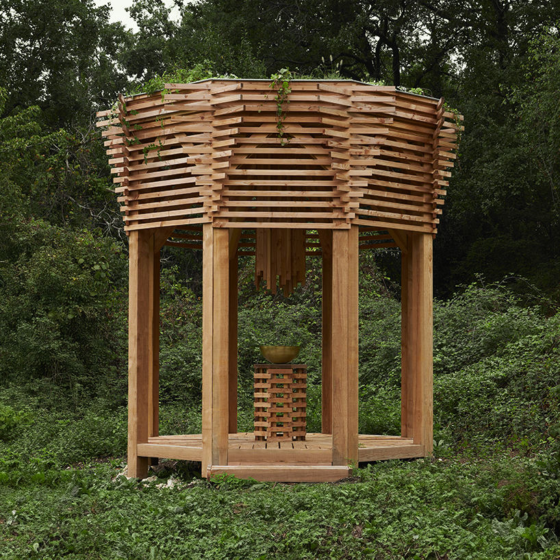 studio baudequinmaldes' sensory installations interact poetically with nature in france
