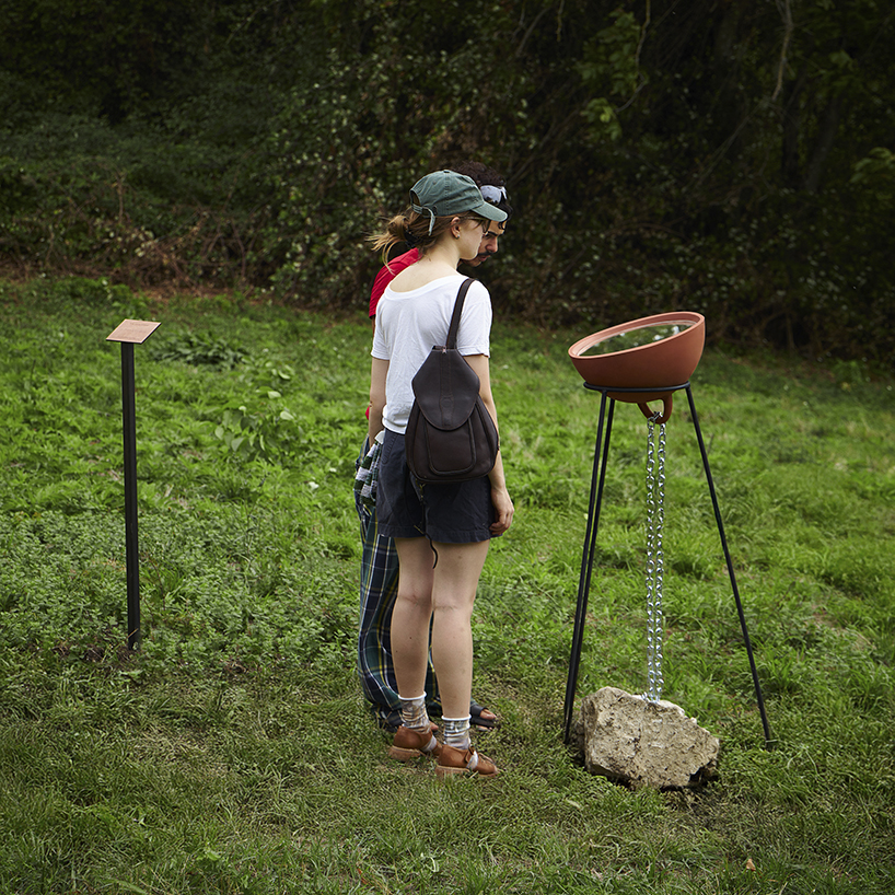 studio baudequinmaldes' sensory installations interact poetically with nature in france