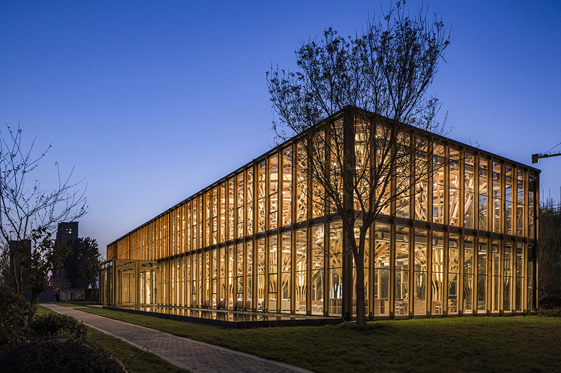 luo studio's timber structure in china can be completely dismantled and reused