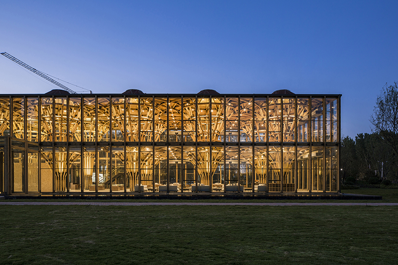 luo studio's timber structure in china can be completely dismantled and reused