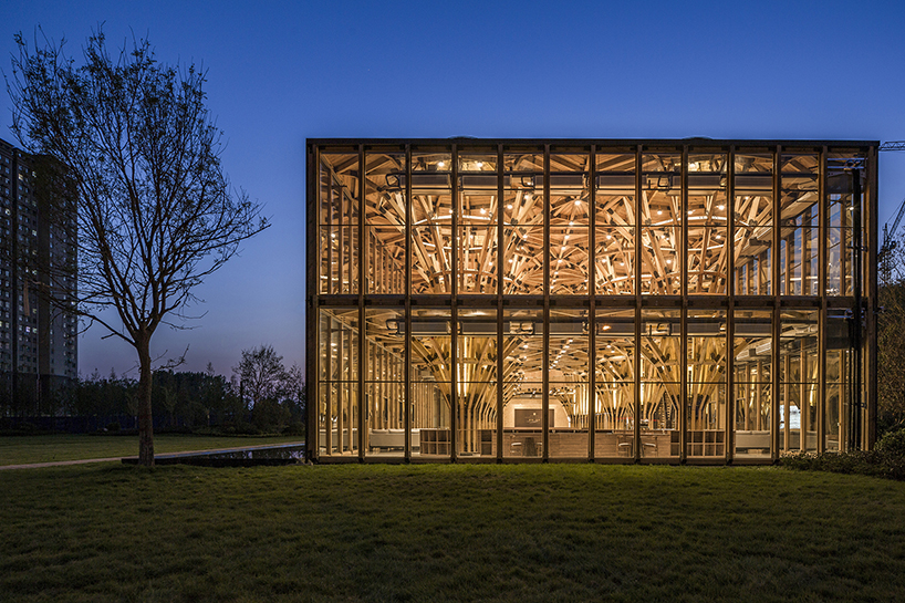 luo studio's timber structure in china can be completely dismantled and reused