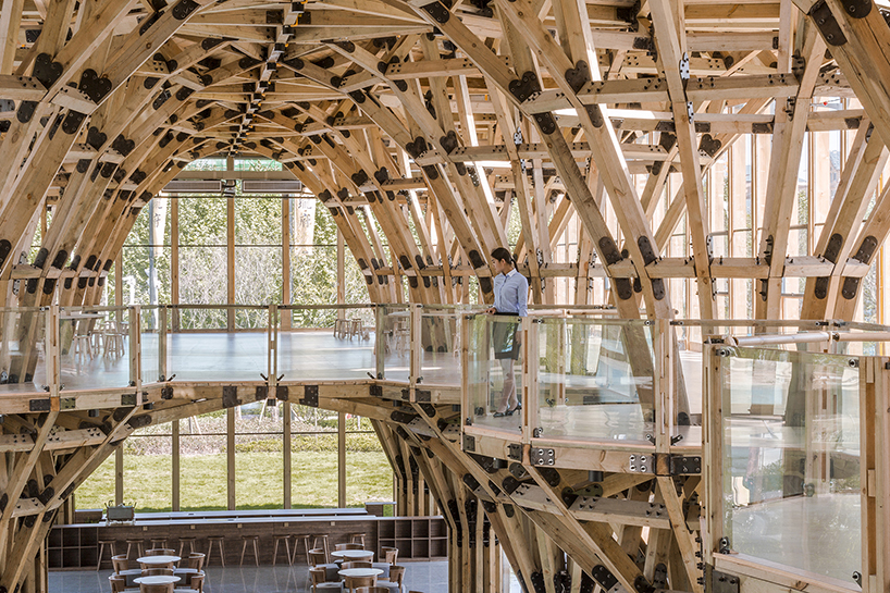 luo studio's timber structure in china can be completely dismantled and reused