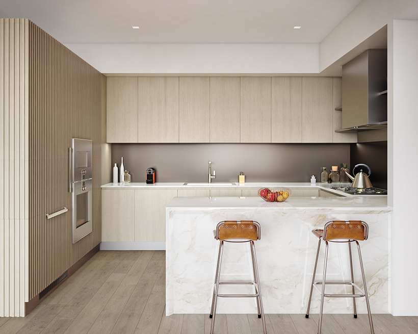 modern craft reanimates historical materials at BKSK's boutique condominium in NY