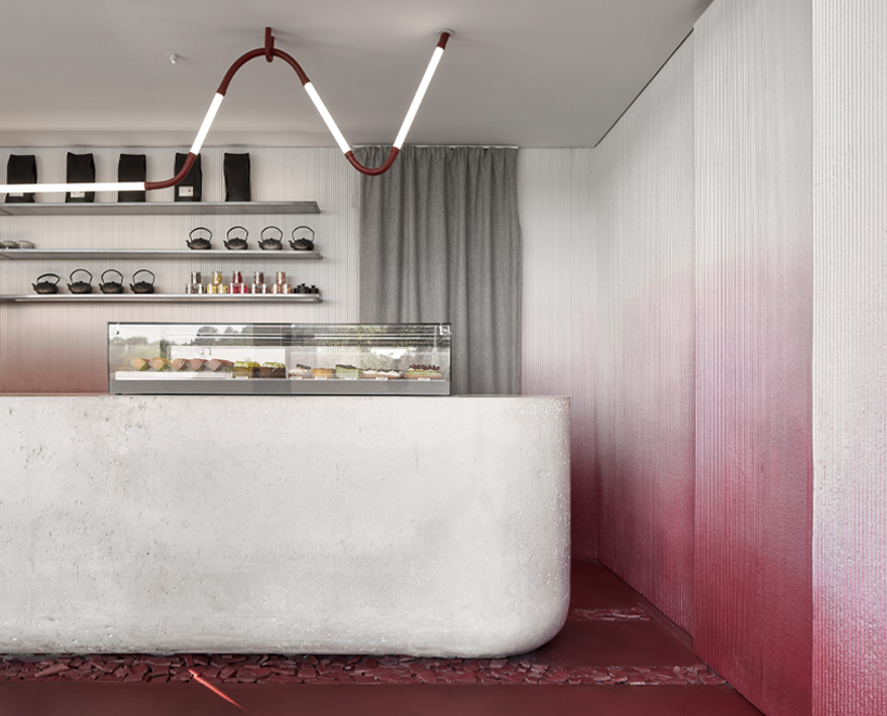 tamago kissaten cafe in russia fuses french pastry and japanese design aesthetics
