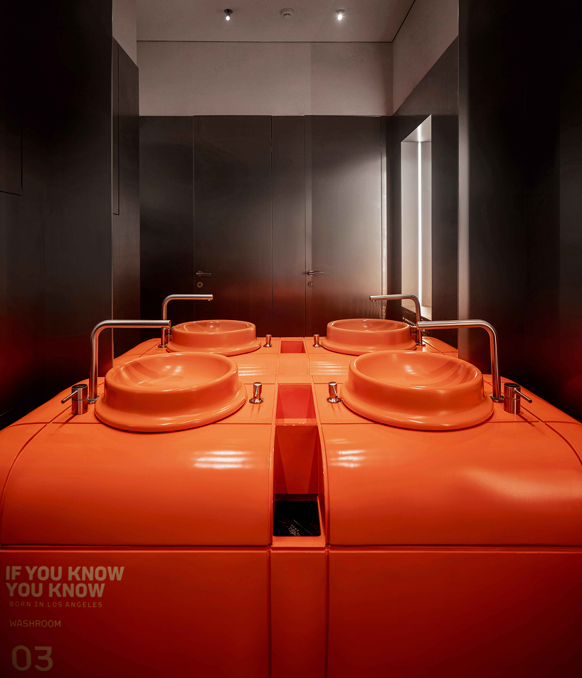 inflated orange volumes adorn smash burger restaurant’s interior by da bureau in armenia - 9