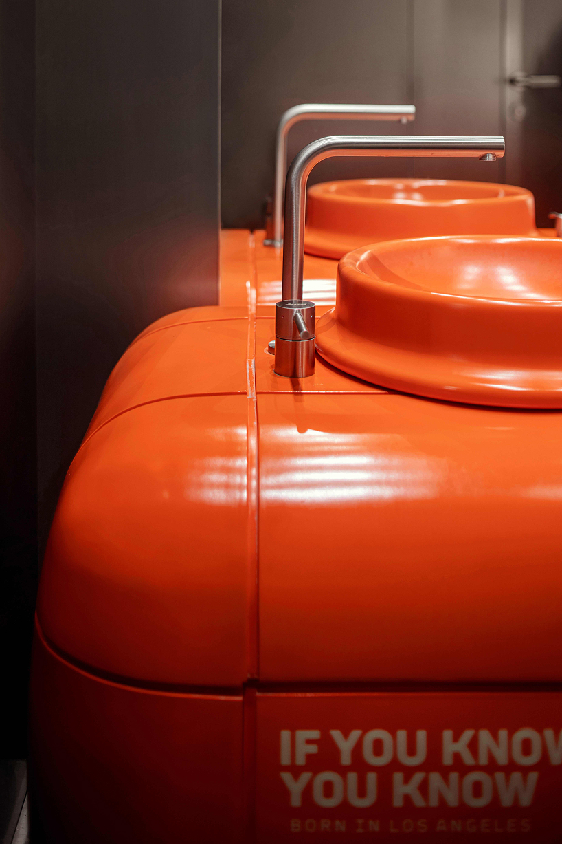 inflated orange volumes adorn smash burger restaurant’s interior by da bureau in armenia - 10