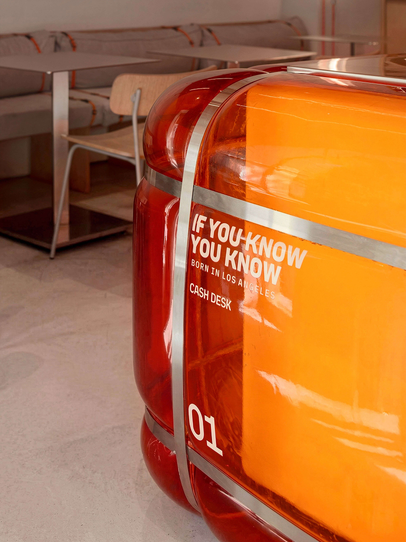 inflated orange volumes adorn smash burger restaurant’s interior by da bureau in armenia - 6