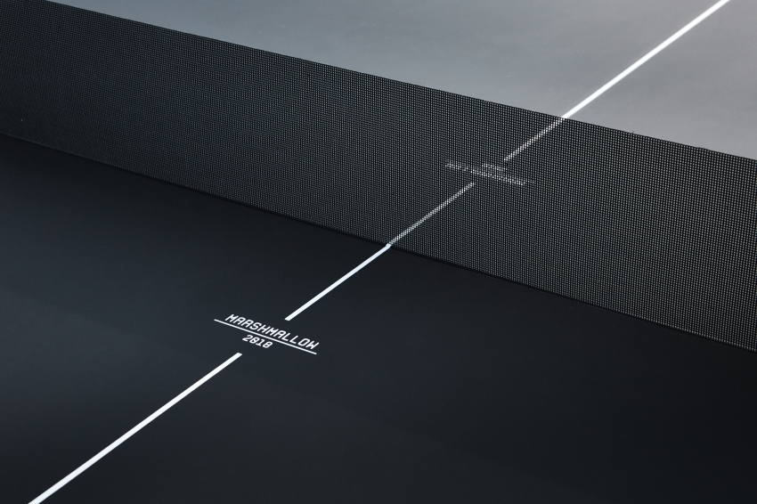 marshmallow ping pong table by studio vono is made of flattened metal pipes