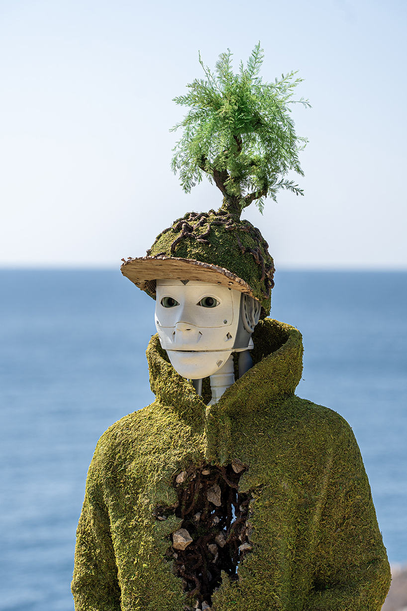 monsieur plant covers AI robot’s mechanical body in organic plant growth - 5