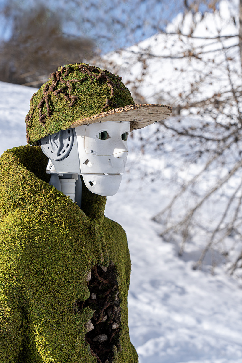 monsieur plant covers AI robot’s mechanical body in organic plant growth - 9