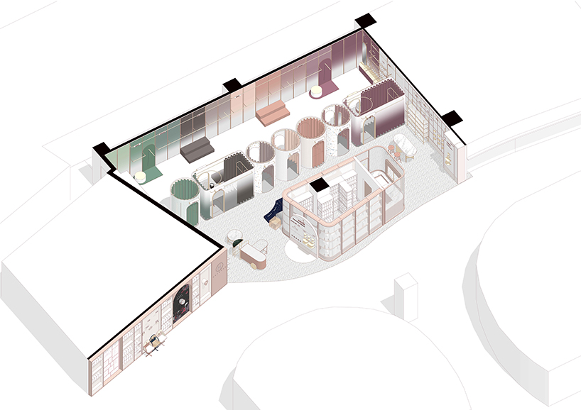 daylab studio completes futuristic 'heyshop' design in shanghai