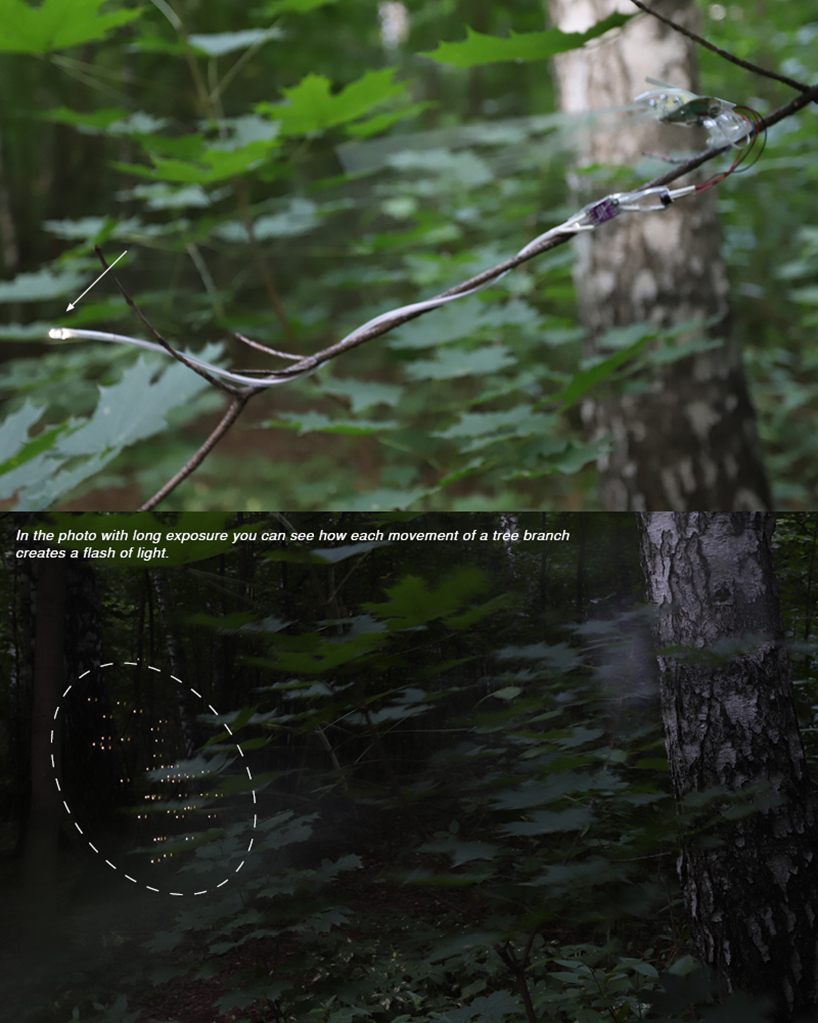 the anemokinetics project uses the movement of trees to generate electricity designboom