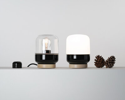the growing 'ohm' porcelain light collection by kauppi & kauppi embraces the retrofit bulb