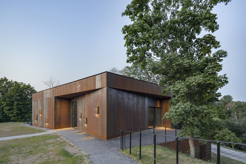 KAOS architects clads the pilgrims house with weathered steel in estonia