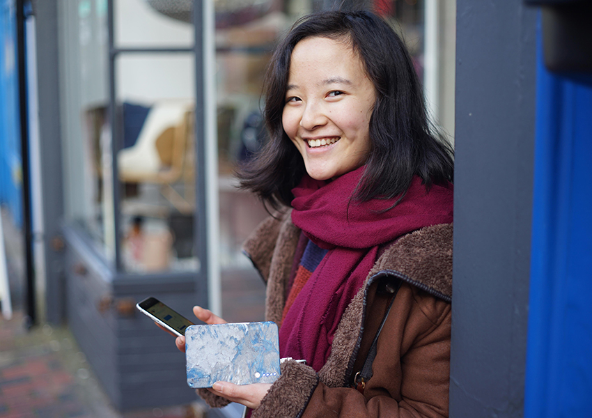 gomi creates a portable charger made from 100% non-recyclable plastic waste designboom