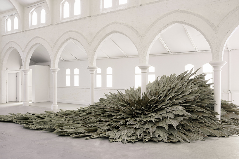 giant botanical installation by loose leaf transforms a former church hall in australia designboom