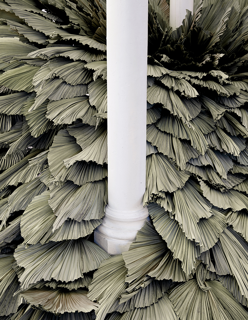 giant botanical installation by loose leaf transforms a former church hall in australia designboom
