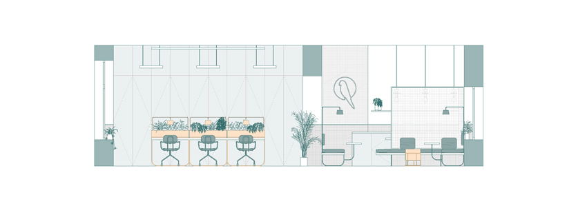 studio MAS creates 'the menagerie' as an urban zoo co-working space designboom