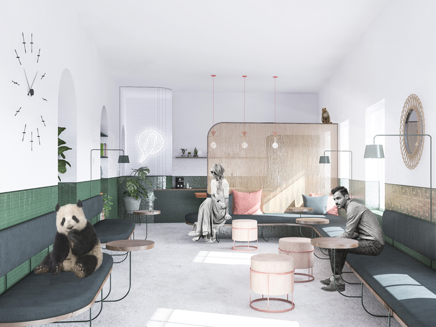 studio MAS creates 'the menagerie' as an urban zoo co-working space designboom