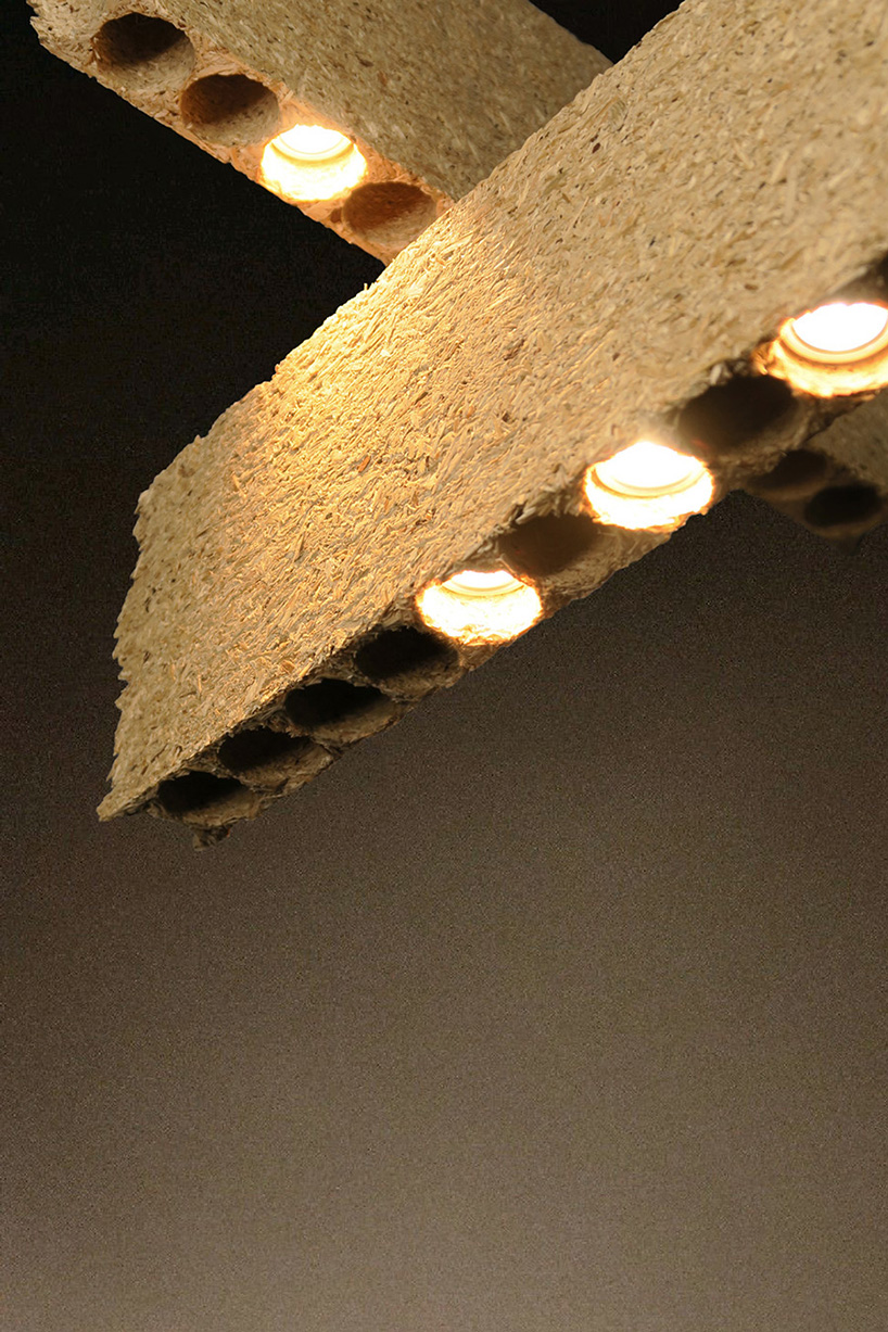 hollow-core door waste finds new life as luminous design object - 3