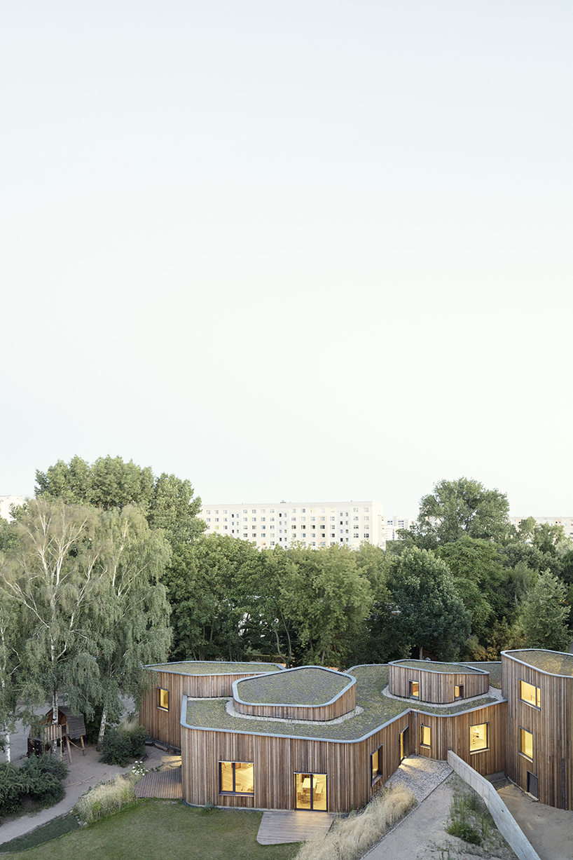 green roofs top mono architekten’s school extension in berlin