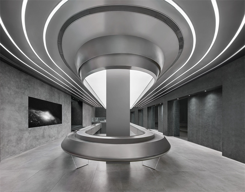 sci-fi elements & celestial references decorate HAYDEN interior in china