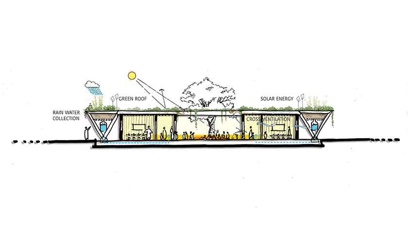 valentino gareri designs a low-cost modular prototype for schools in africa designboom