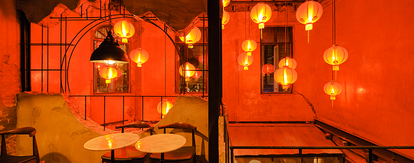 tai soon bar by taste space combines craft beer with chinese red lighting in bangkok designboom