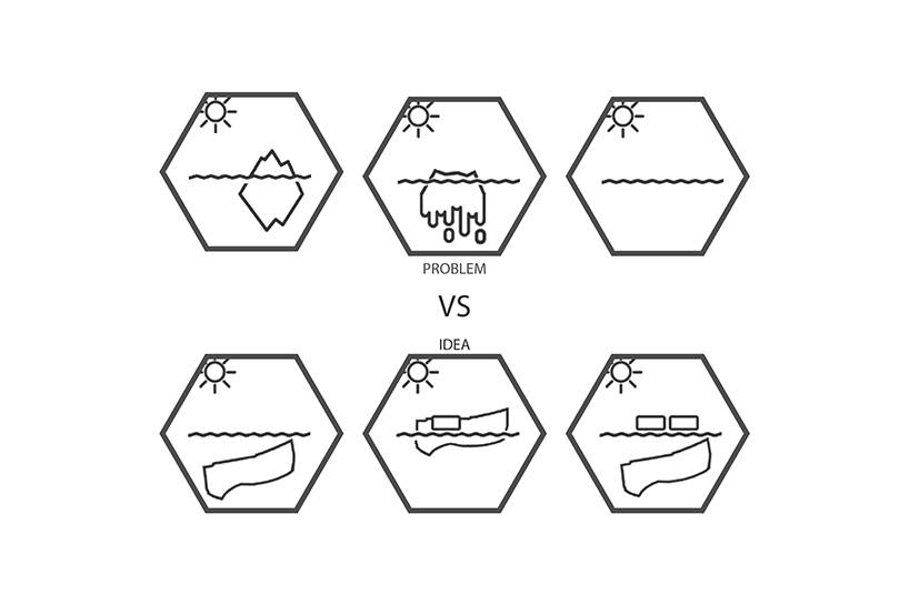 adapted submarine system proposes to re-freeze the arctic with hexagonal 'ice babies'