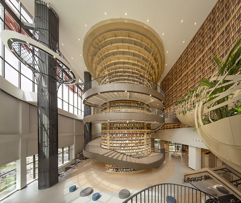 HMA forms M.I. bookstore around a massive circular bookcase in china