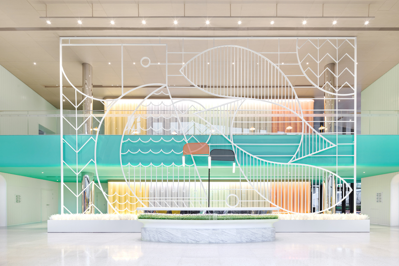 kary one design fills school in china with soft shapes and pastel shades
