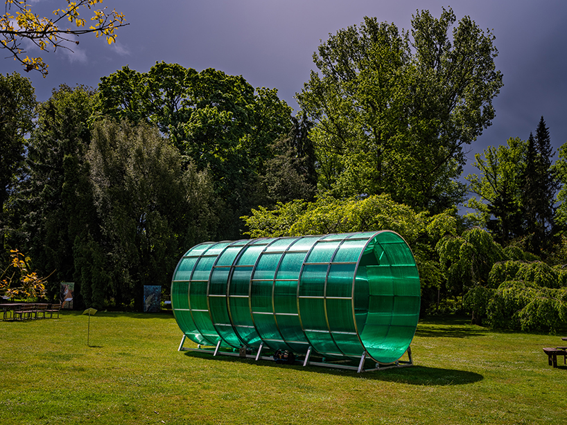 colorful sculptural greenhouses by bigert & bergström visualize future climate scenarios