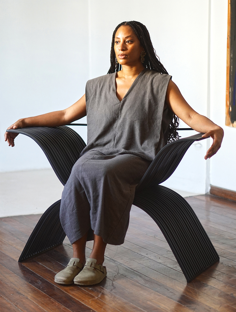 salu iwadi's patewo chair weaves and contours, nodding to the traditional african hairstyle