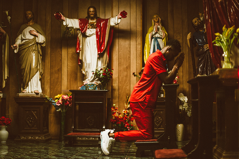 MSCHF injects holy water into nike air max 97s to create 'jesus shoes' designboom