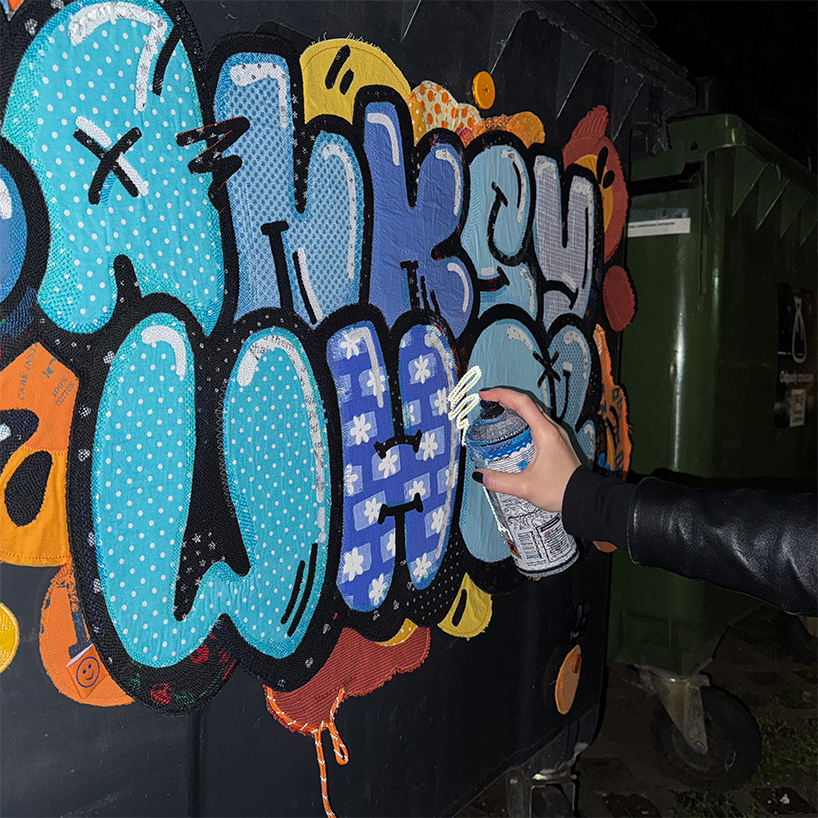 alicja kozlowska takes embroidery to the streets in her new textile graffiti series 8