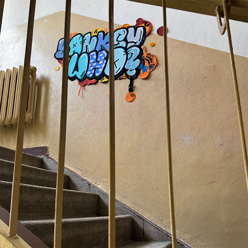 alicja kozlowska takes embroidery to the streets in her new textile graffiti series 9