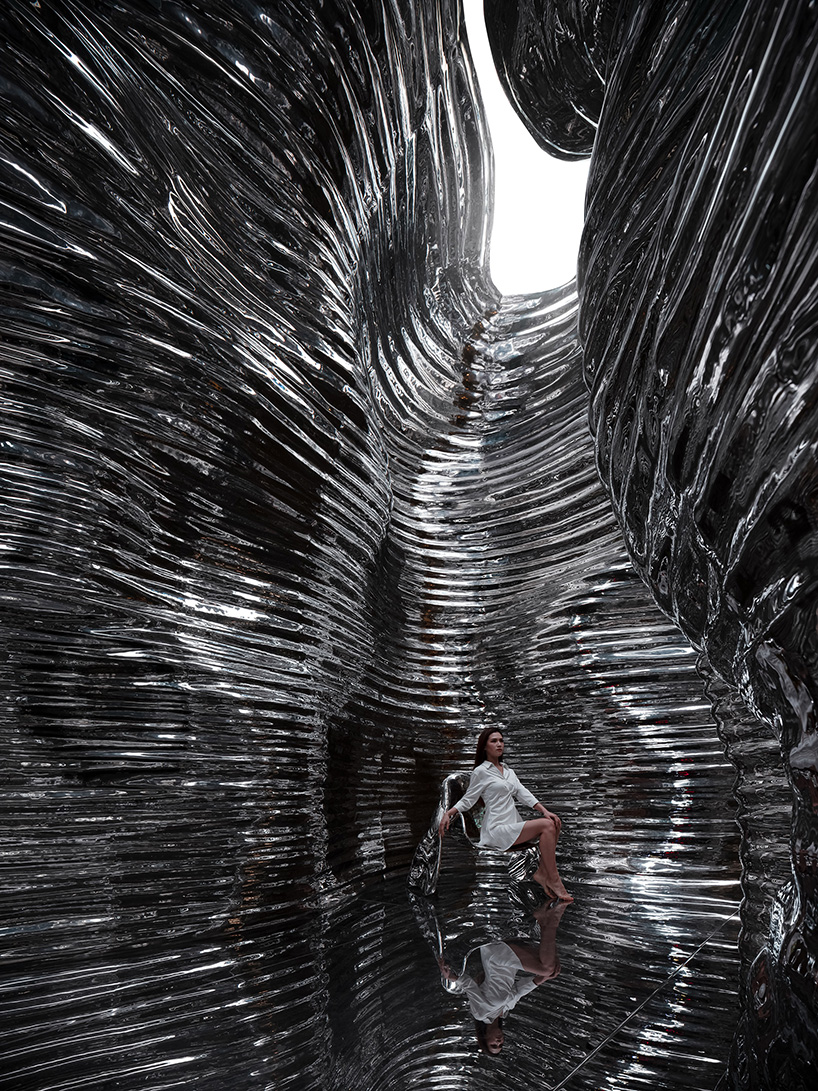 canyon-like steel interior by foshan topway design houses
