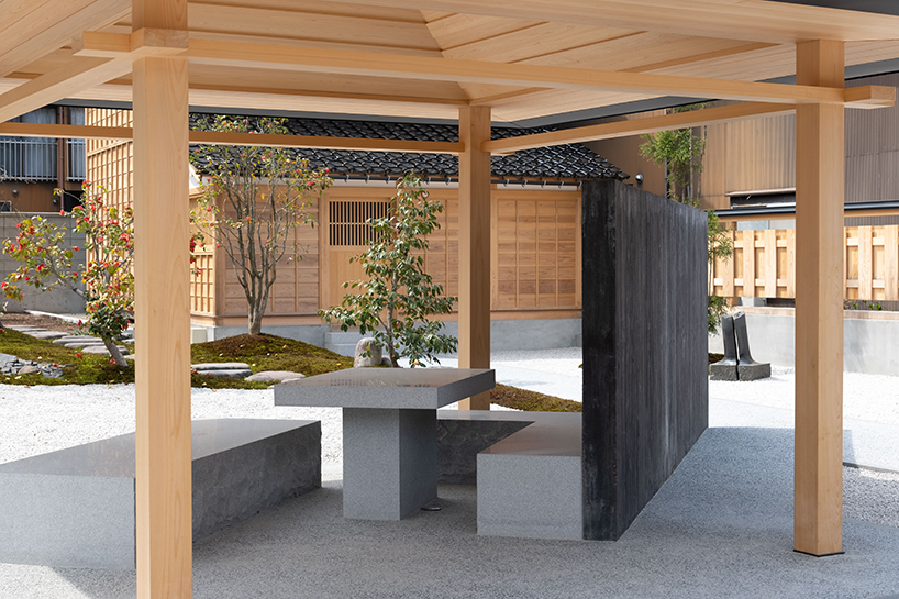 angled walls and folly composition by hajime yoshida echoes traditional japanese gardens
