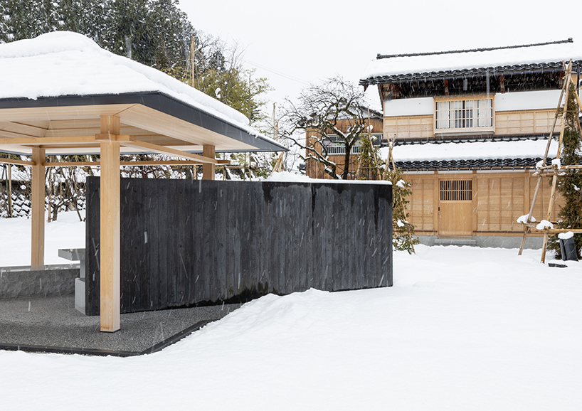 angled walls and folly composition by hajime yoshida echoes traditional japanese gardens