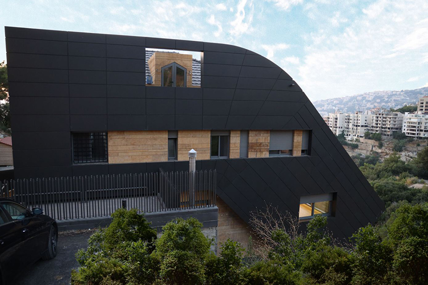 DAZARCHITECTS designs a family house to step into a cliffside in lebanon designboom