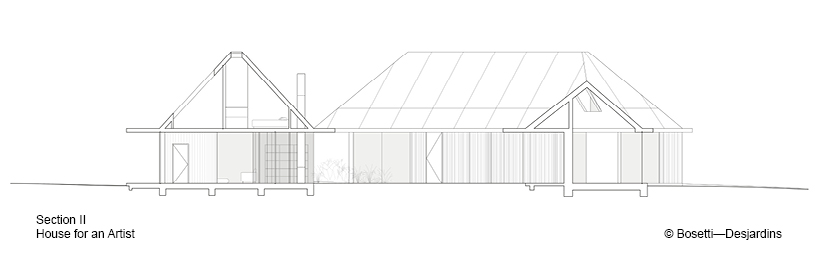 three concrete volumes compose bosetti-desjardins' house for an artist in upstate new york designboom