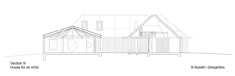 three concrete volumes compose bosetti-desjardins' house for an artist in upstate new york designboom